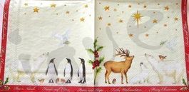 Serviette frohe weihnachten 25x25 (w245) 3Stk.