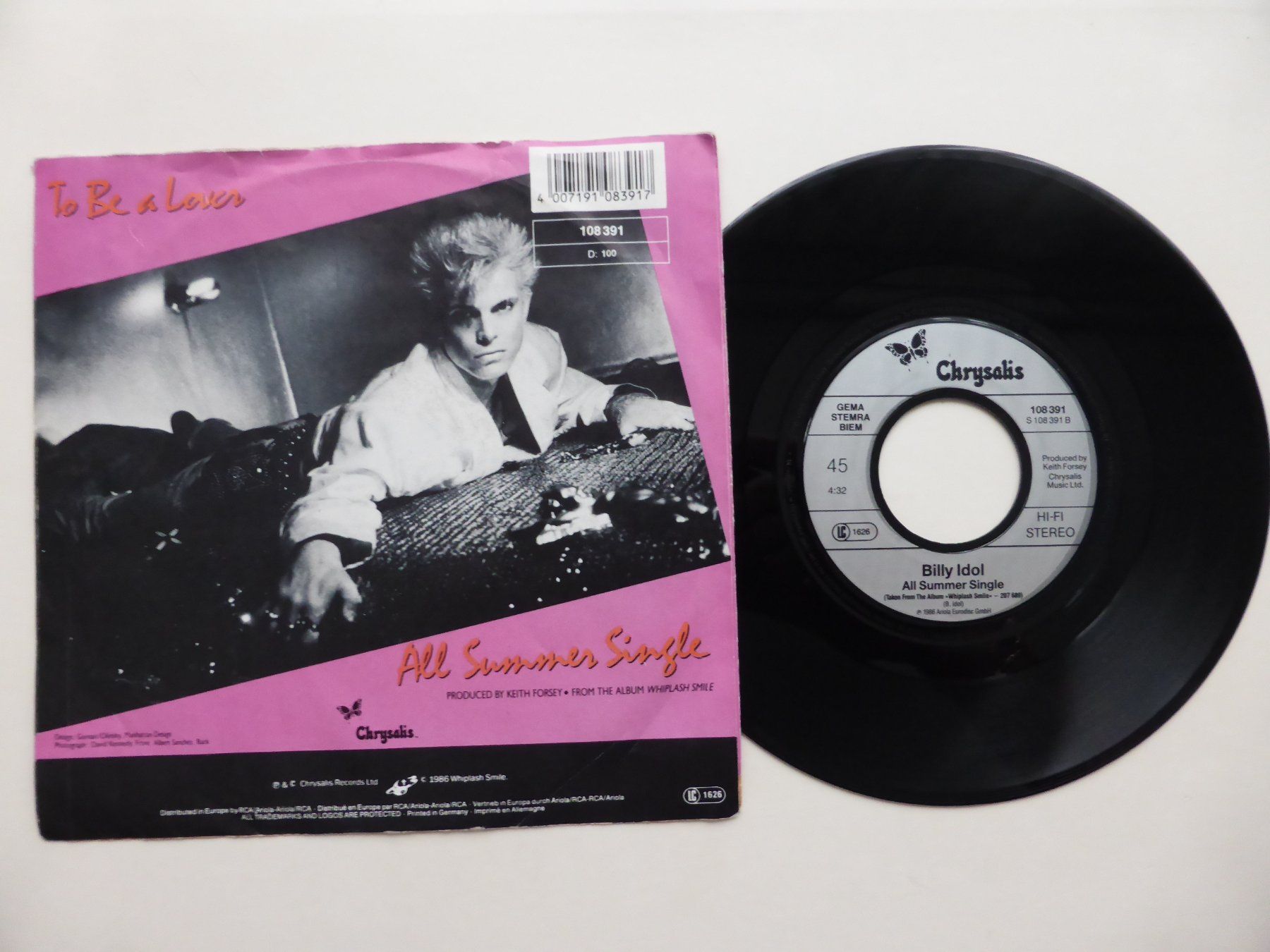 Dischi in vinile: VINYL SINGLE   BILLY IDOL – Usato da Küssnacht am Rigi venduto da Mondkinder 1
