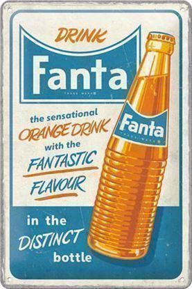 Fanta Schilder: Blechschild 3D-FANTA-SENS. ORANGE DRINK – Neu und originalverpackt aus Rupperswil von big-one-sale