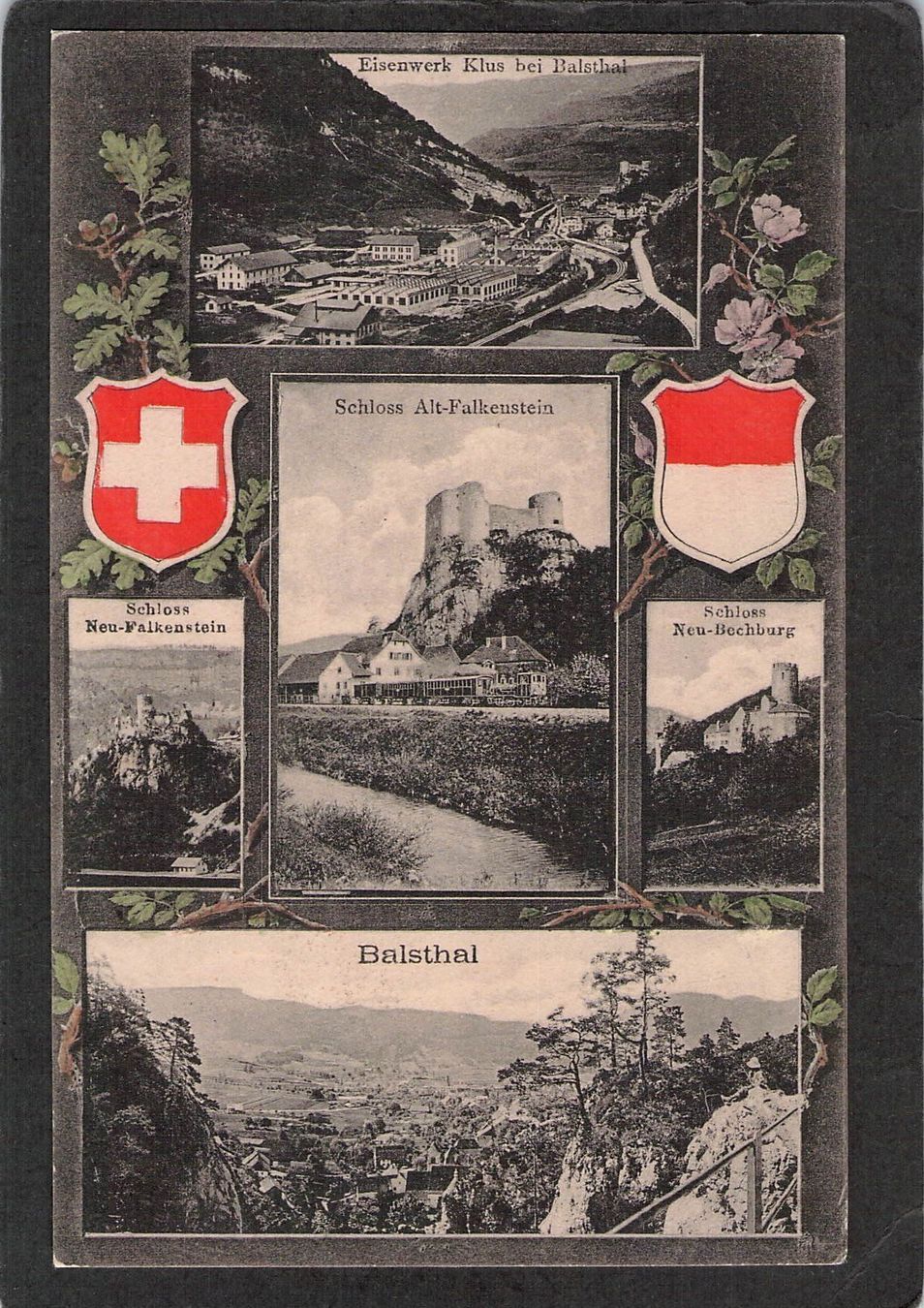 Cartoline postali: #Balsthal SO , 5 bild , gel. 1914 – Usato da Reichenburg venduto da Pipo-67