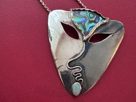 Maske 925 Silberkette 925 Sterling Schmuck Silber Anhänger