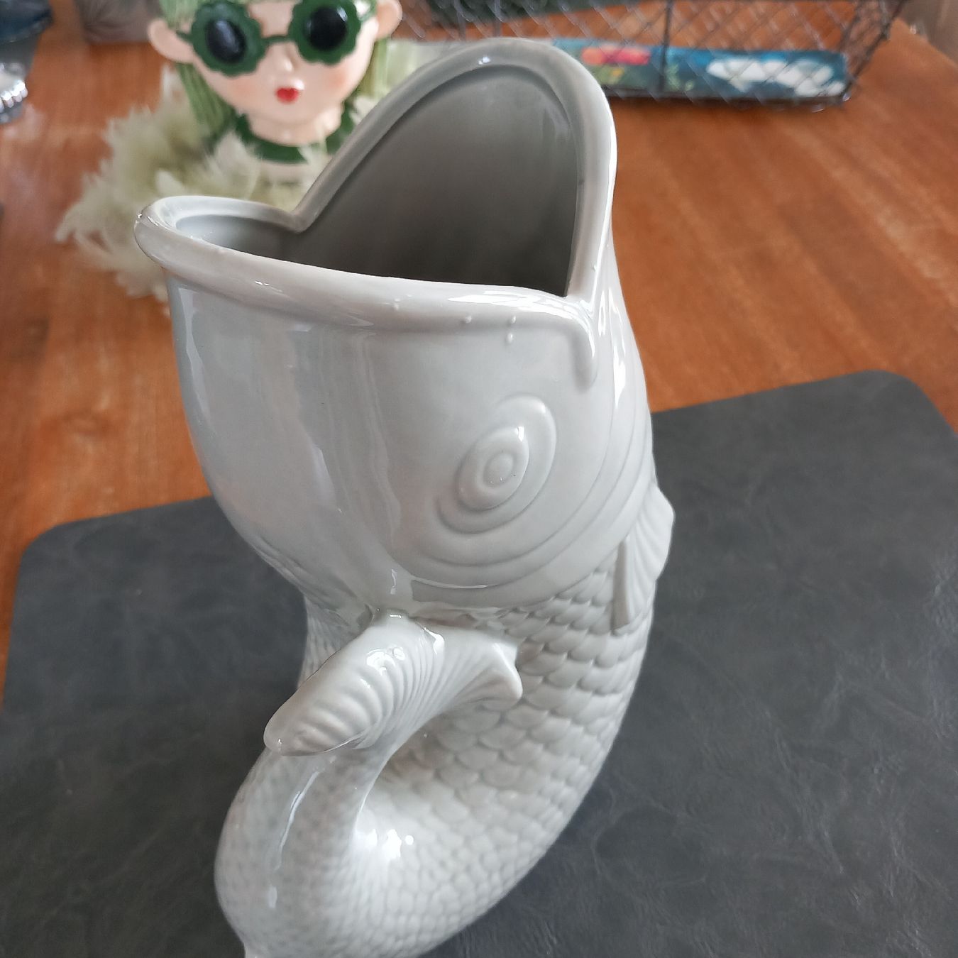 Vasen & Gefässe: Tolle Hellgraue Fisch Vase /  Keramik – Neu (gemäss Beschreibung) aus Aegerten von gismolini 7