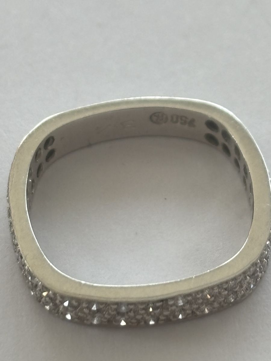 Anelli: Damenring, Weissgold 750 mit Diamanten – Usato da Langnau am Albis venduto da flusspflege 5