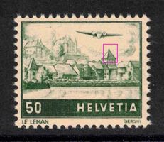 Flugpost F29.DD mit Abart "Doppelprägung" postfrisch **