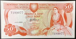 Chypre/Zypern 50 Cents 1989 - non circ./unz