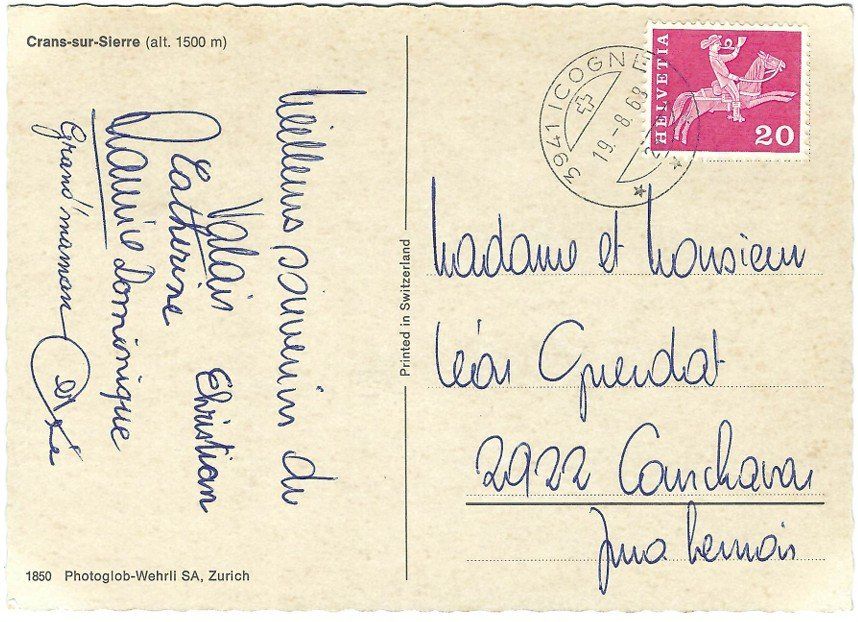 Cartoline postali: AK Crans-sur-Sierre, Wallis, Schweiz – Usato da Rheinfelden venduto da wil_m7gh 1