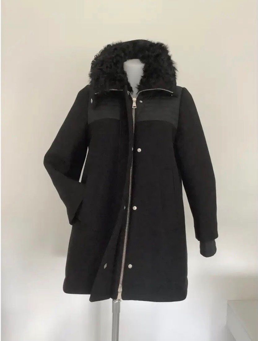 Moncler Mäntel: Moncler classic black wool coat size 2 – Gebraucht aus Zetzwil von April99