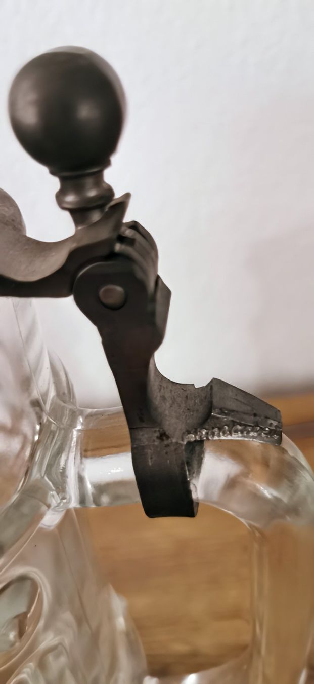Haldengut Bicchieri: 2 BIERHUMPEN MIT ZINNDECKEL "HALDENGUT" 0.5 LT. – Usato da Aadorf venduto da lisepeter 4