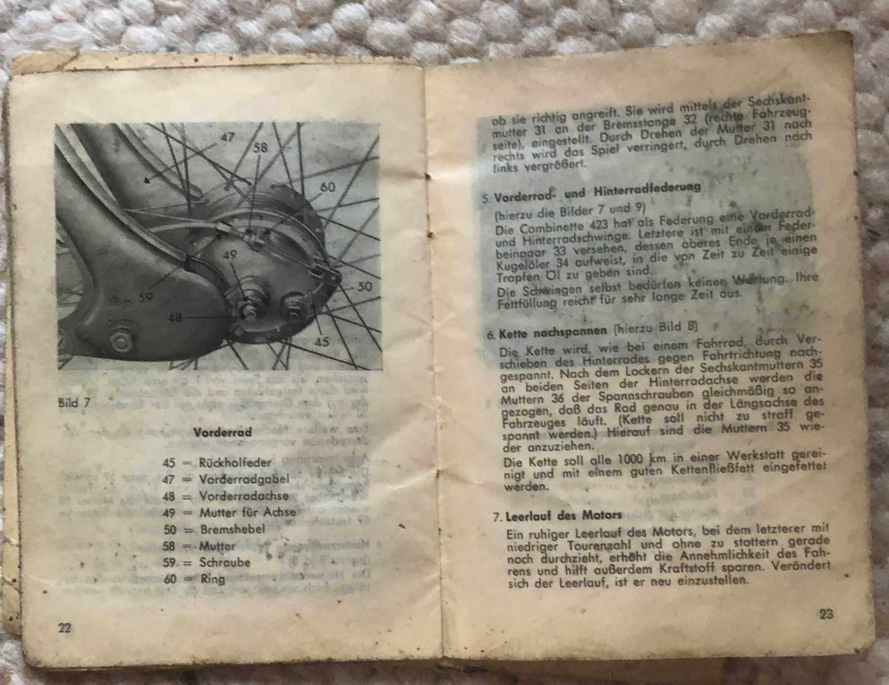 Libri: Betriebshandbuch Moped Zündapp Combinette S Typ 423 – Usato da Erlinsbach SO venduto da Elmslie 2