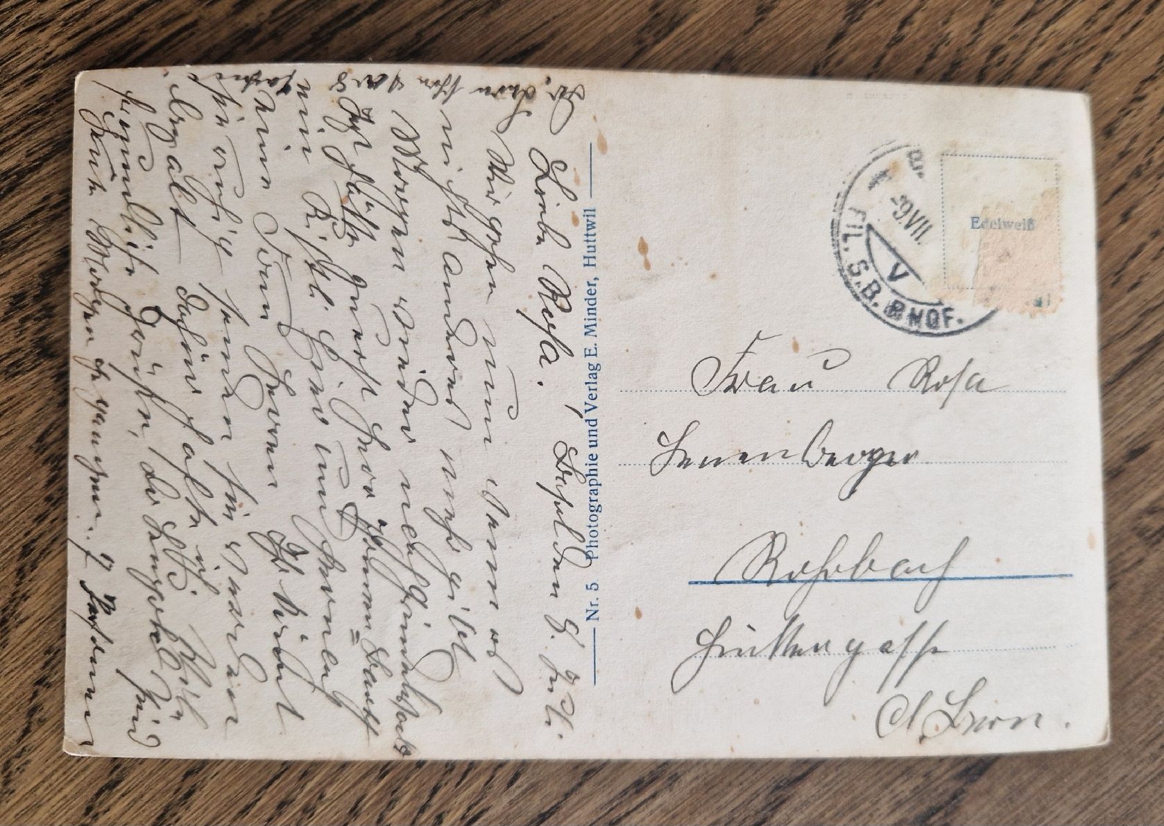 Cartoline postali: Wasen i. E. Tabakfabrik u. Schulhaus – Usato da Ebikon venduto da Donar50 1