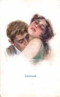 Verliebtes Paar "Liebesrausch" (Art Déco)