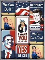9-teil. Magnet-Set -United States of Am.