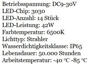 Phares: Scheinwerfer 9-30V 42W IP65 – Neuf (Voir description) à Unterseen par Sekundus 3