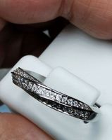Bague argent avec diamants de moissanite certifiés GRA