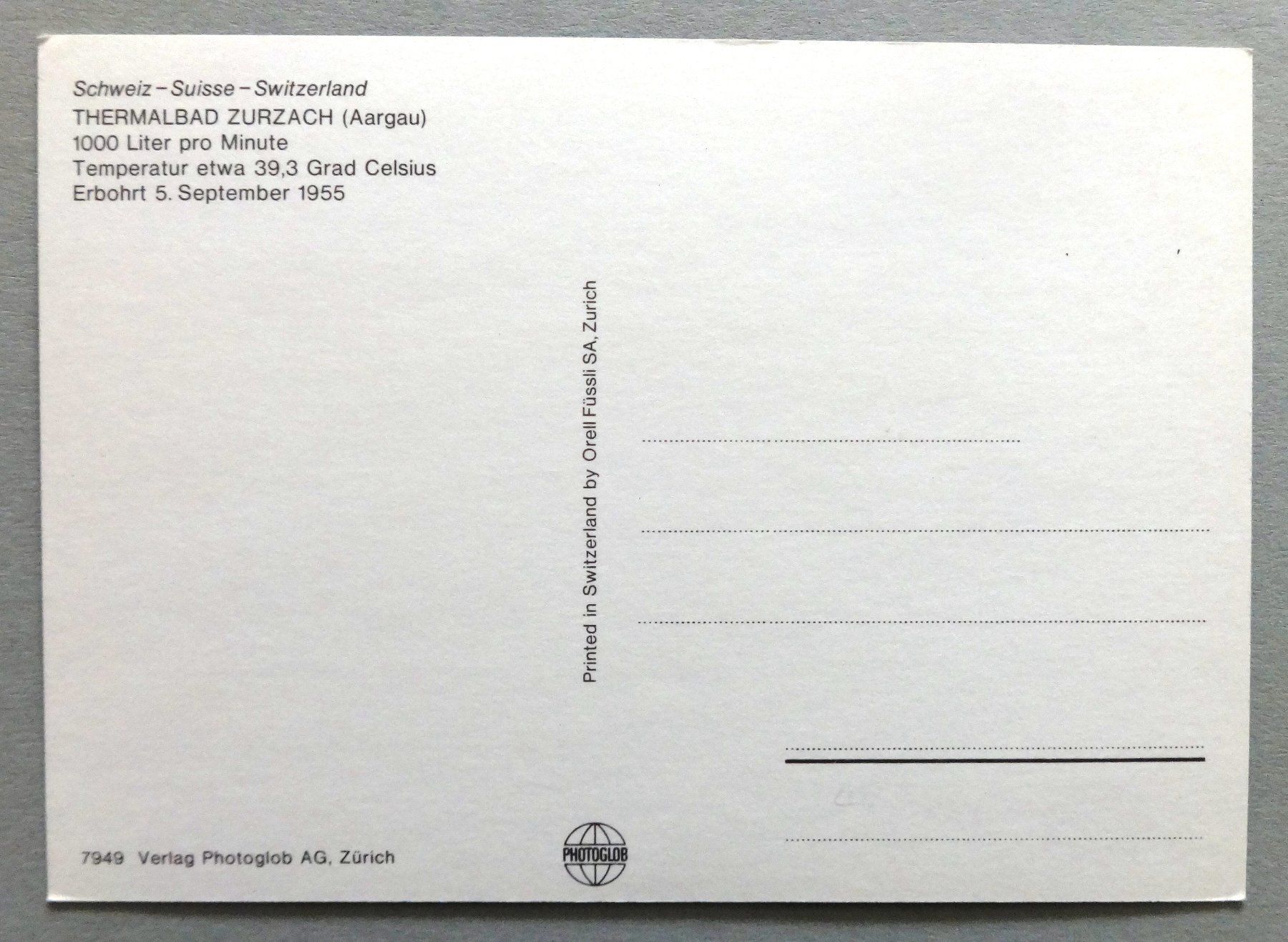 Cartes postales: Termalbad Zurzach – D'occasion à Fétigny par Billy2miny 1