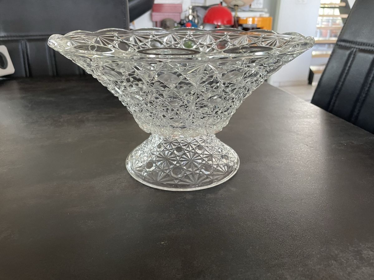 Servierplatten: Coupe Plat Vintage en Cristal – Gebraucht aus Vallamand von Bricbracbroc82 2