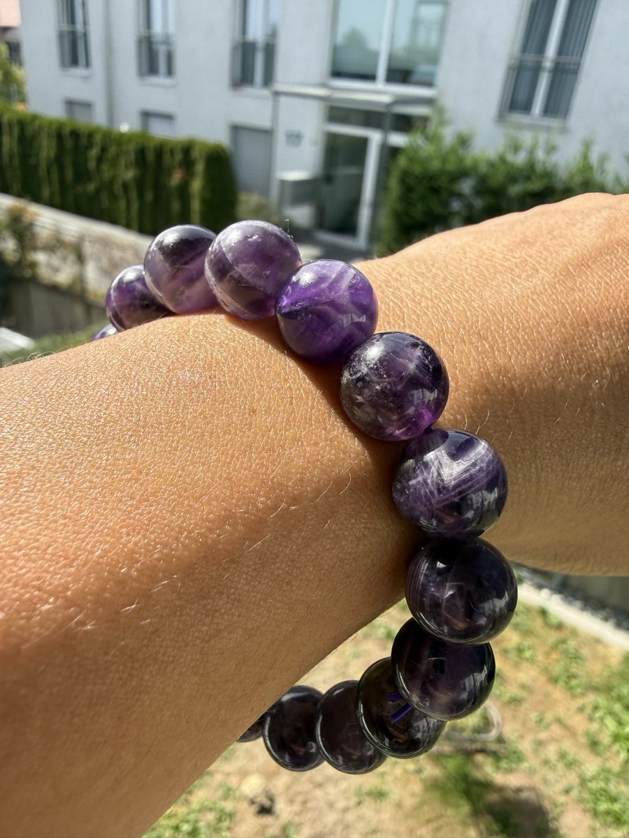 Armbänder & -reifen: Chevron Amethyst Armband -Stretch 11mm – Neu (gemäss Beschreibung) aus Jegenstorf von SteinGlanz 2
