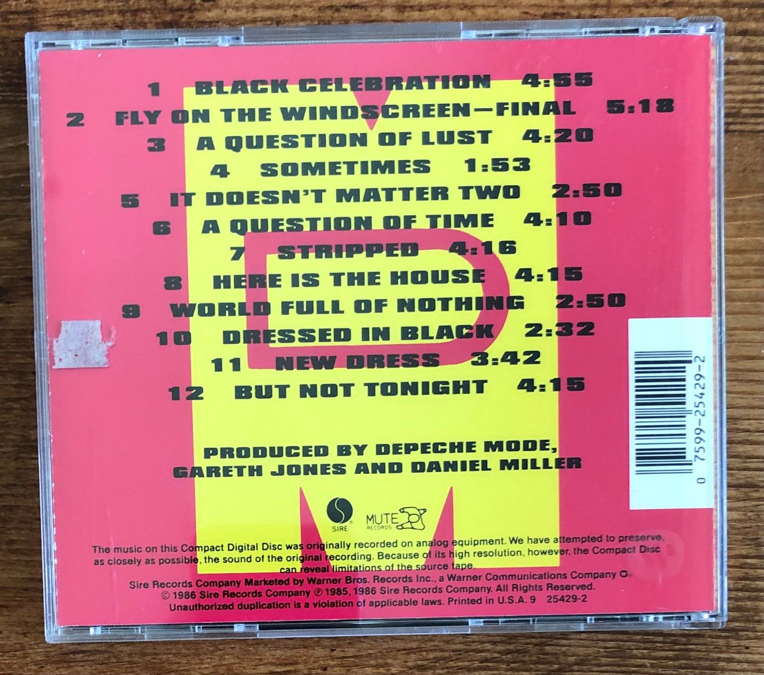 CD: Depeche Mode - Black Celebration CD, Synth Wave, 80s – Usato da Luzern venduto da Schlafenicht00 1
