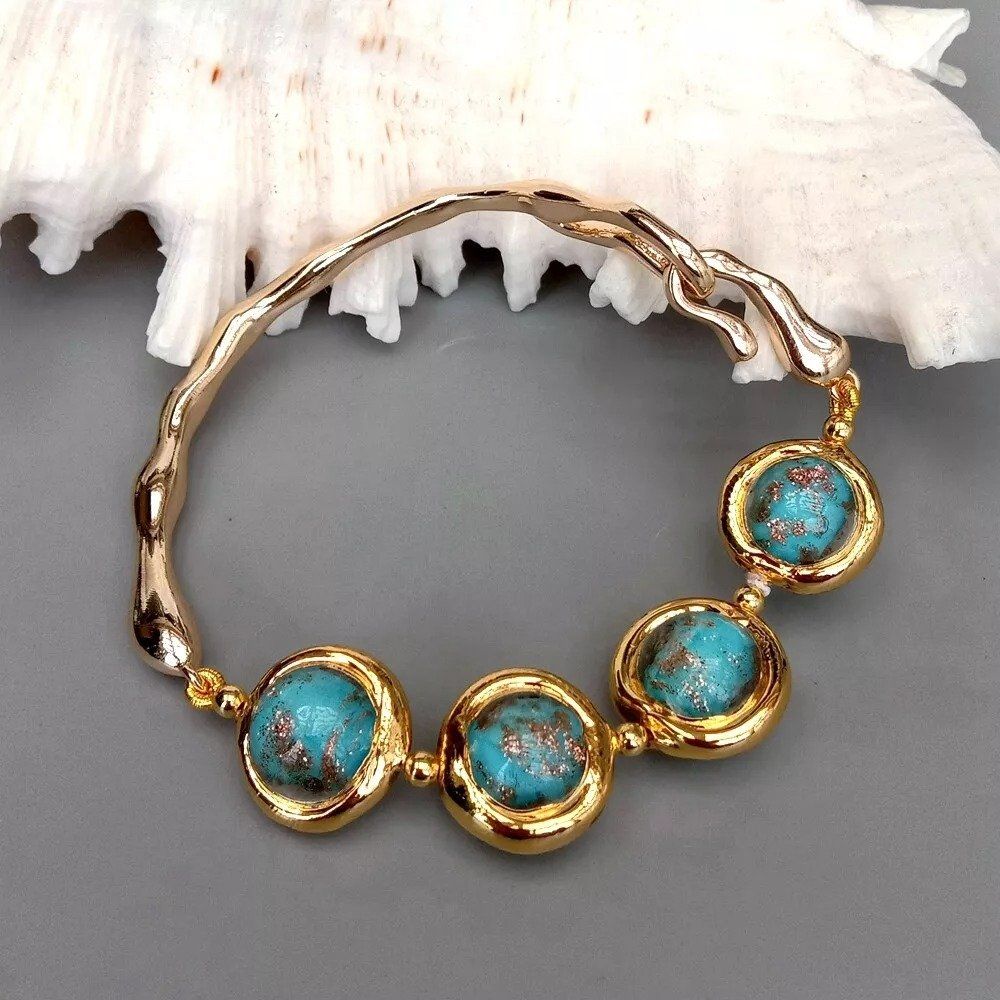 Murano Armbänder & -reifen: Lua Design Muranoglas Armband Bracelet rigide Verre Murano – Neu (gemäss Beschreibung) aus Prilly von ilyria73 1