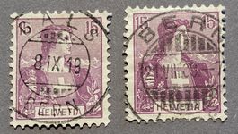 106 Vollstempel hell und dunkellia, SBK 60.-