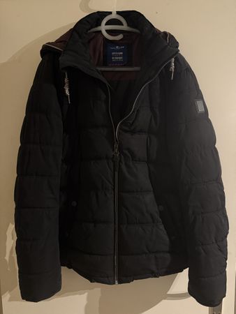 Tom Tailor Steppjacke schwarz mit Kapuze Grösse L