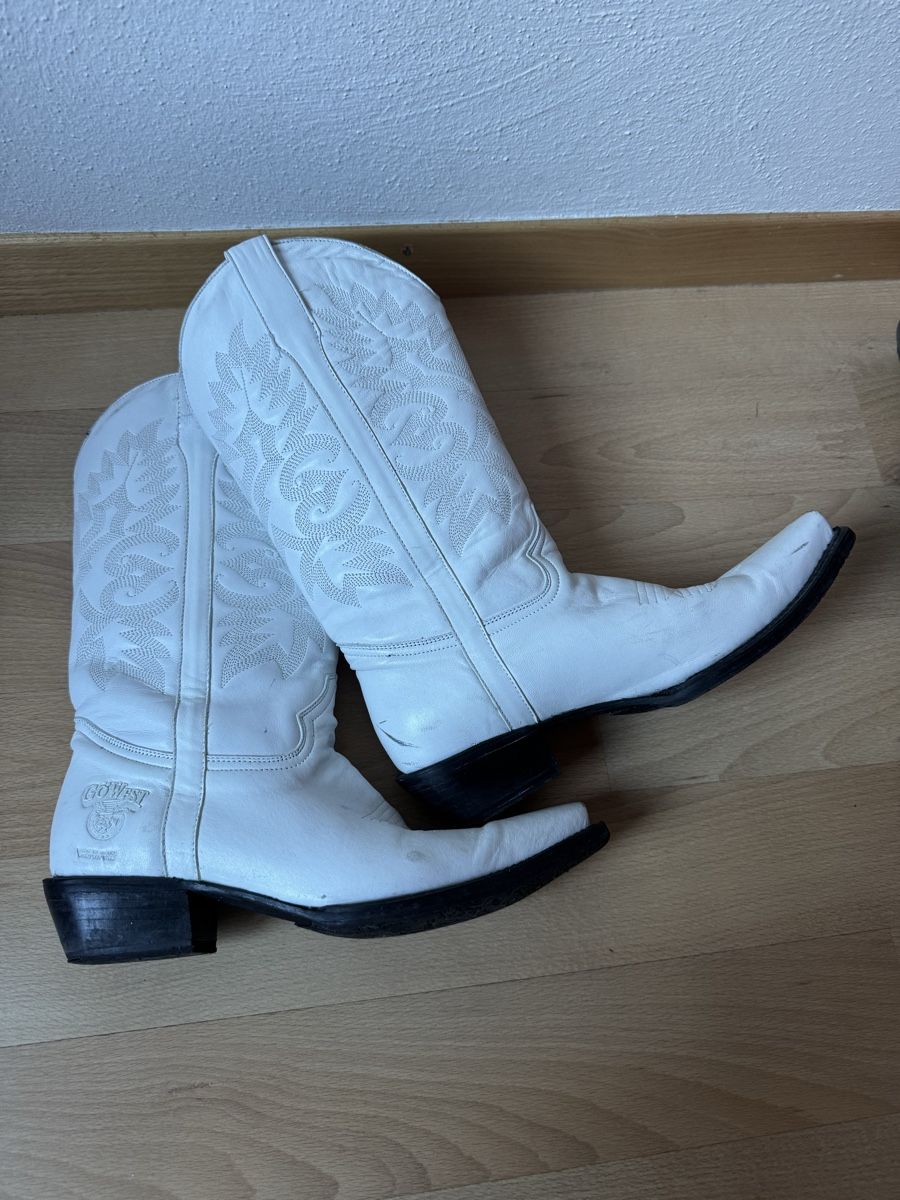 Scarpe da donna: Cowboy Stiefel weiss Gr 38/39 – Usato da Buochs venduto da nik_r7gm 2