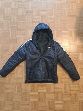 Adidas Jacke mit Kapuze schwarz weiss guter Zustand