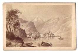 Fotografie Flüelen, Blick nach der Stad