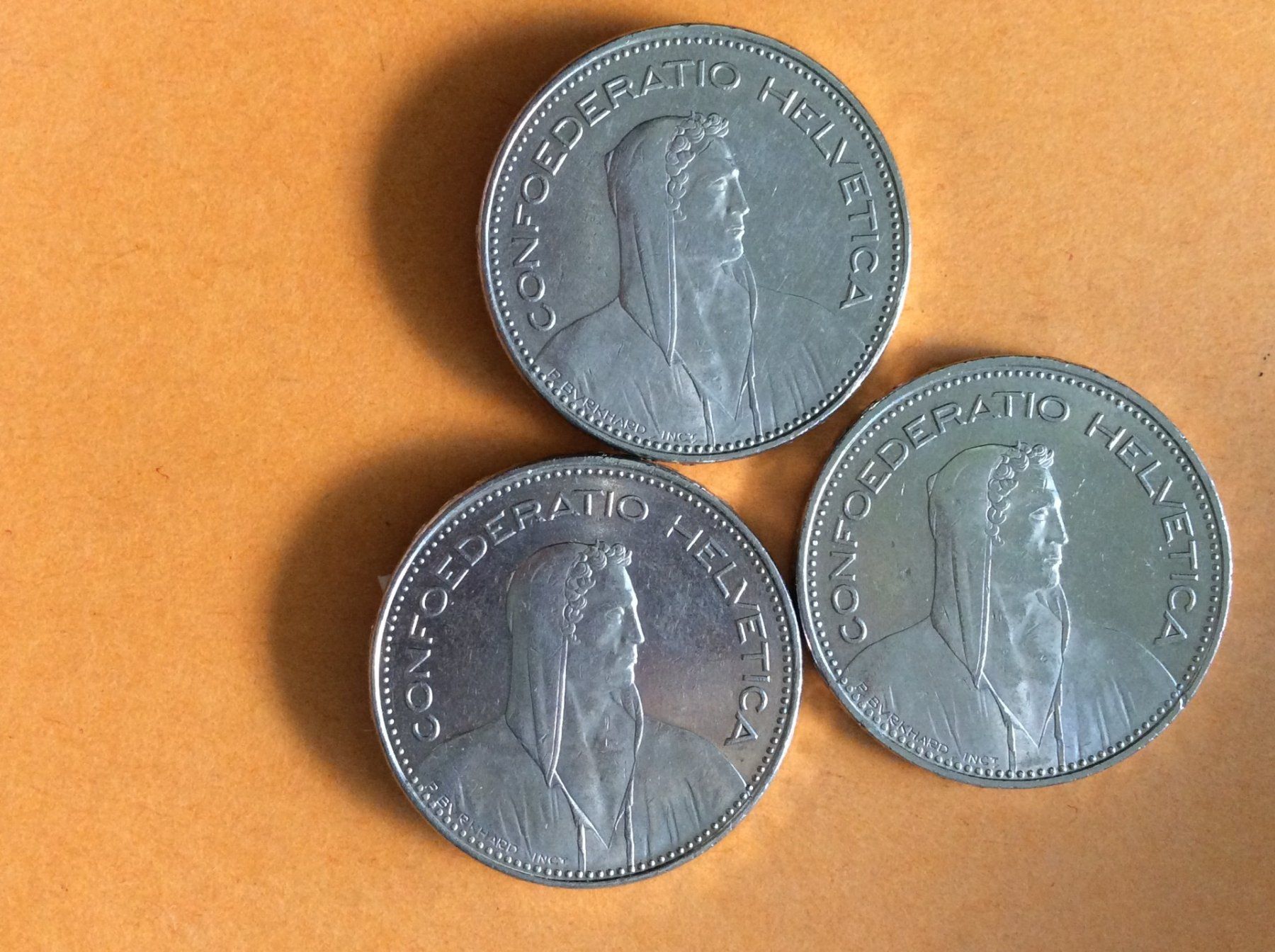 Alle Münzen: 5 francs 2015-2016-2017 Très belles – Gebraucht aus Genève von pie_fh2d 1