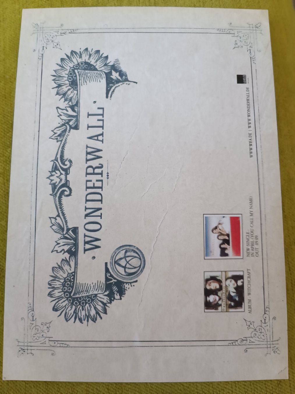 Autografi: Wonderwall - handsignierte Autogrammkarte – Usato da Menziken venduto da Artographs 1