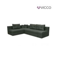 Schlafsofa Ecksofa MILTON Links - Anthrazit - Sofa
