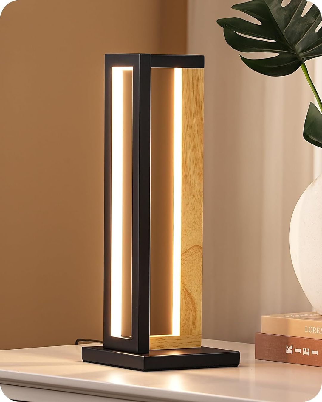 Lampade: Nachttischlampe Touch Dimmbar Metall Holz Design moderne – Nuovo e nell'imballaggio originale da Hundwil venduto da tec_mm27
