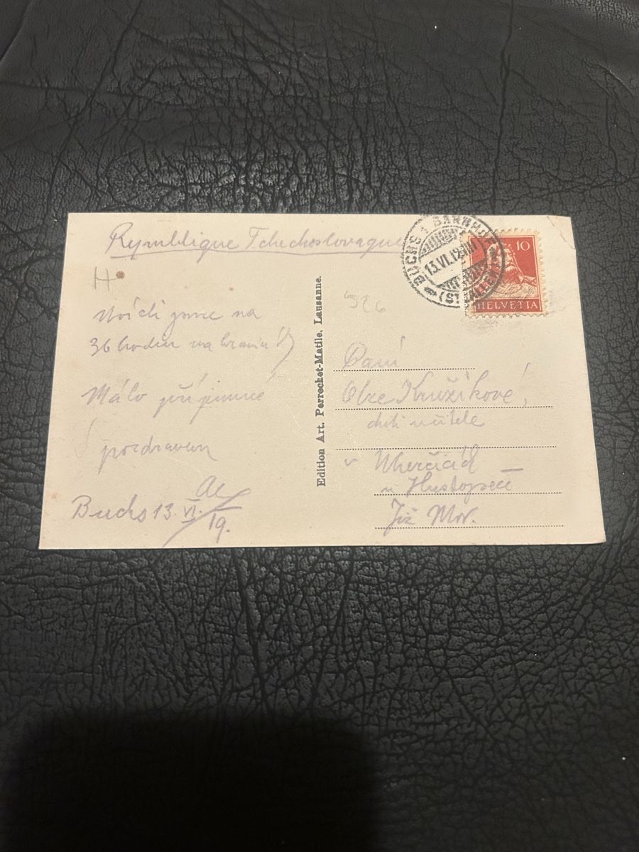 Cartoline postali: Bahnhofstrasse Buchs, Hotel Rhatia 1912 – Usato da Breganzona venduto da Milesbo 1