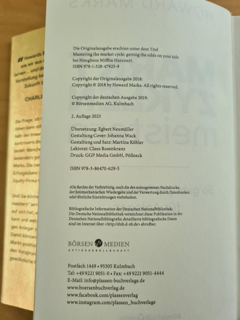 Libri: Marktzyklen meistern von Howard Marks – Usato da Oberwil BL venduto da Spieltopia 2