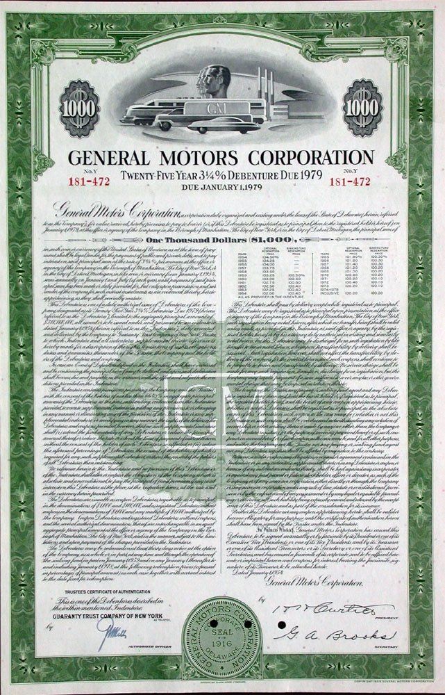 Documenti: General Motors Corporation - 1954 – Usato da Solothurn venduto da Sgasche