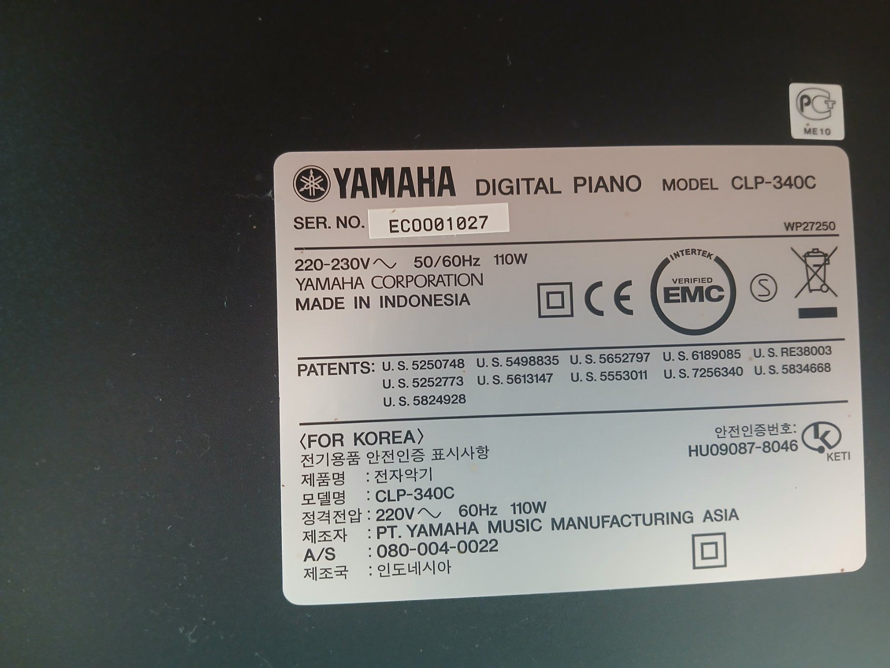 Yamaha Strumenti musicali: Piano Yamaha clavinova CLP-340 – Usato da Tramelan venduto da guidou2048 4