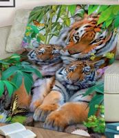 Neu Decke Tiger 100x130cm kuschelig weich