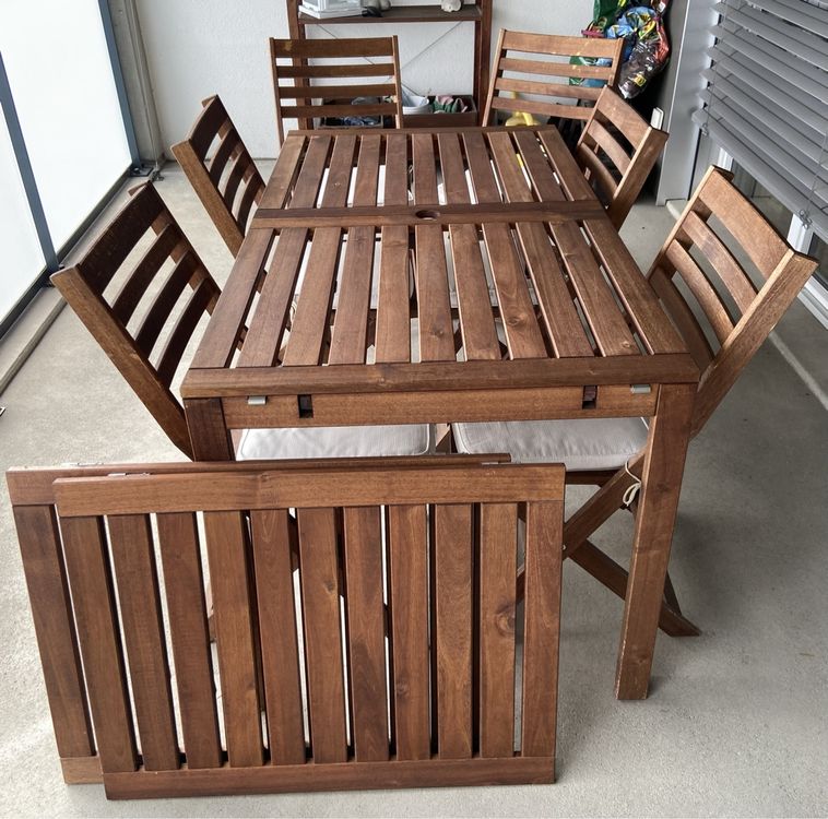 Gartentisch IKEA inkl. 6 Stühlen + 2 Verlängerungselementen Kaufen