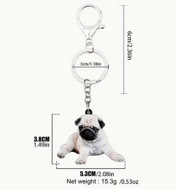Portachiavi: SCHLÜSSELANHÄNGER MOPS NEU – Nuovo e nell'imballaggio originale da Bad Ragaz venduto da Schtupsi 1