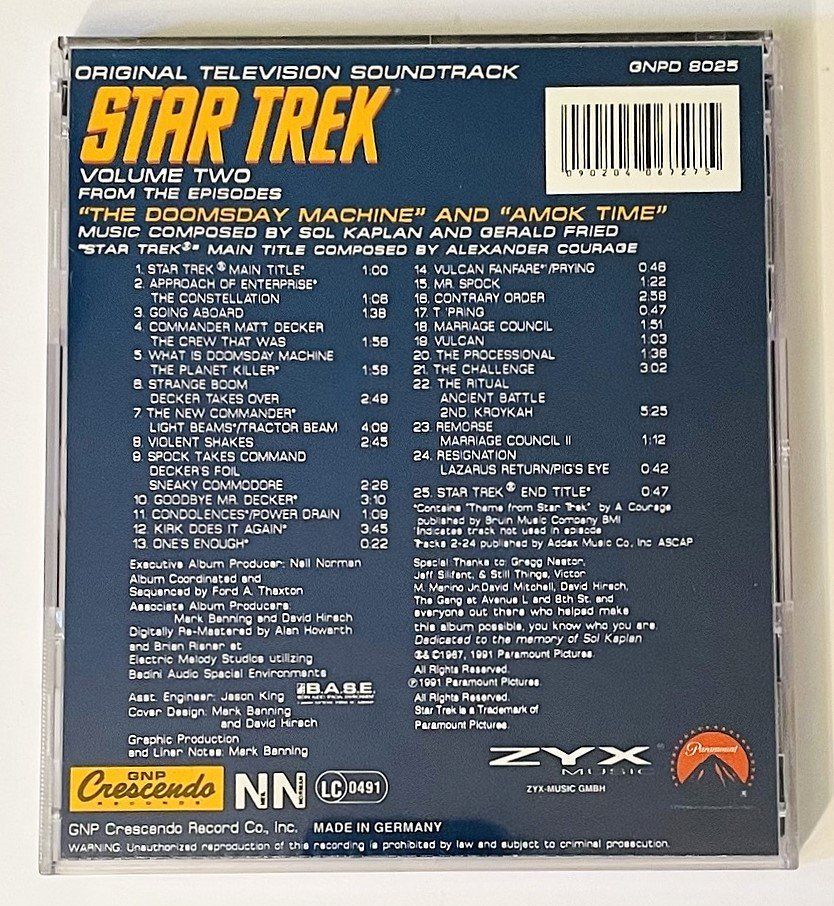 CD: Star Trek Original TV Soundtrack Volume Two - CD – Usato da Duggingen venduto da nad_6yzh 1