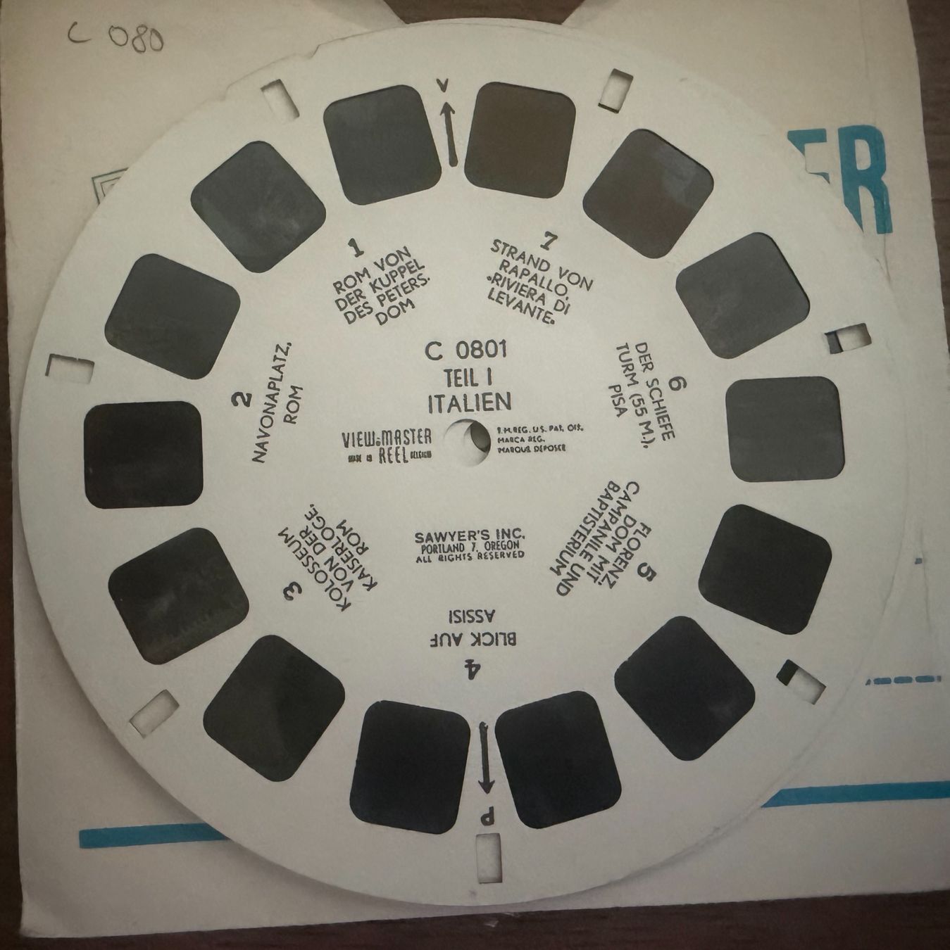 View-master Giocattoli: View-Master 3D: Nr. 080 Italien (3 Scheiben) – Usato da Tegerfelden venduto da siebenmacky 1