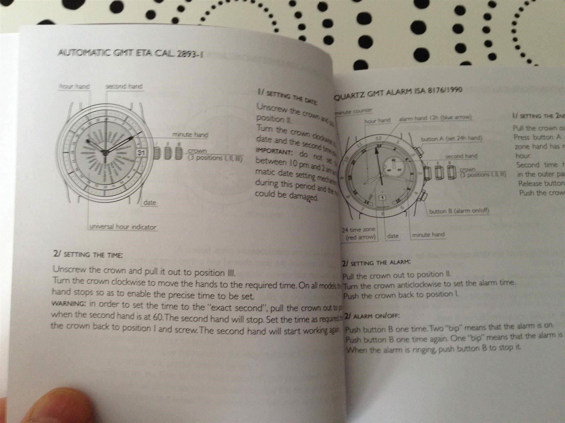 Dokumente: VERSACE STANDARD OPERATING INSTRUCTIONS - – Neu (gemäss Beschreibung) aus Epalinges von dream-watch 5