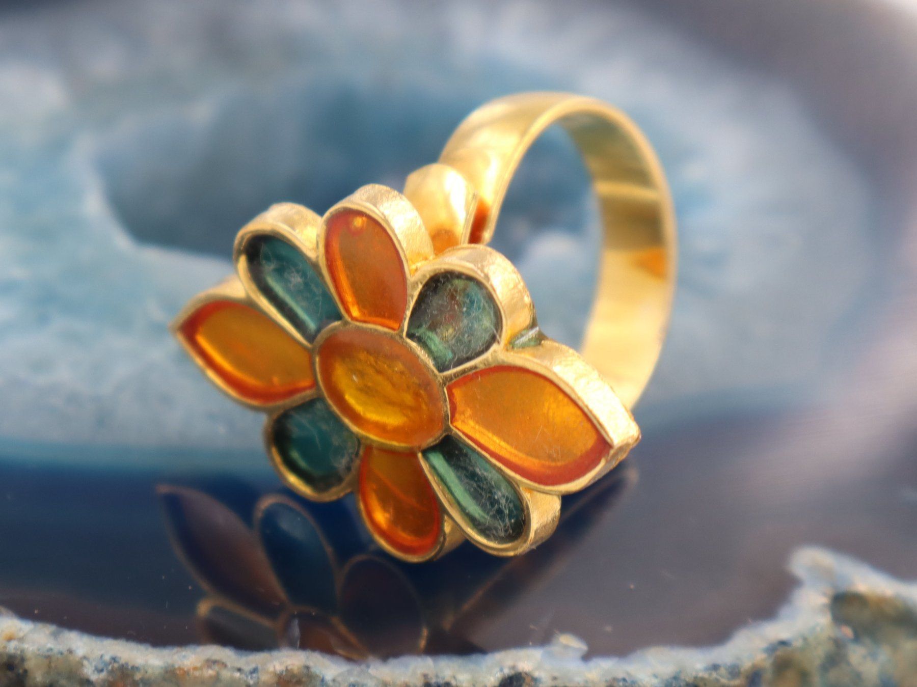 Anelli: Ring Blume, Adjustierbar – Usato da Baden venduto da swiss-alps 4
