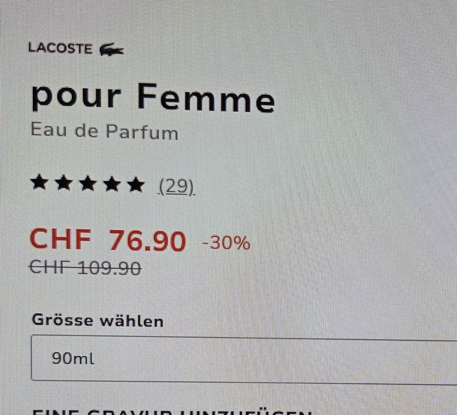 Lacoste Profumi & Eau de Toilette: Lacost pour Femme – Usato da Riggisberg venduto da and_w5yl 1