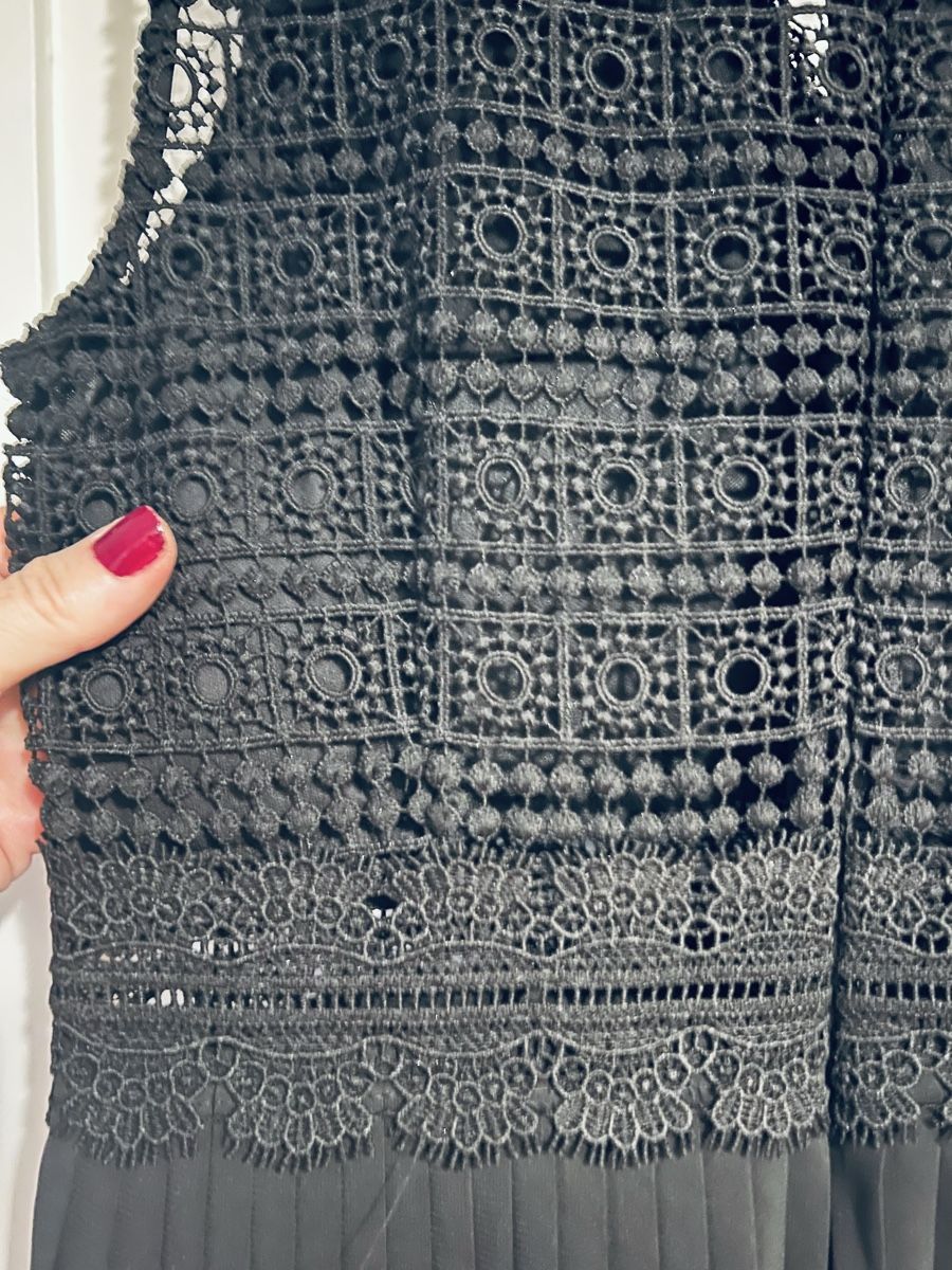 Zara Tute: Zara Black Lace Pleated Jumpsuit - 36 – Usato da Rüschlikon venduto da topswissvintage 6