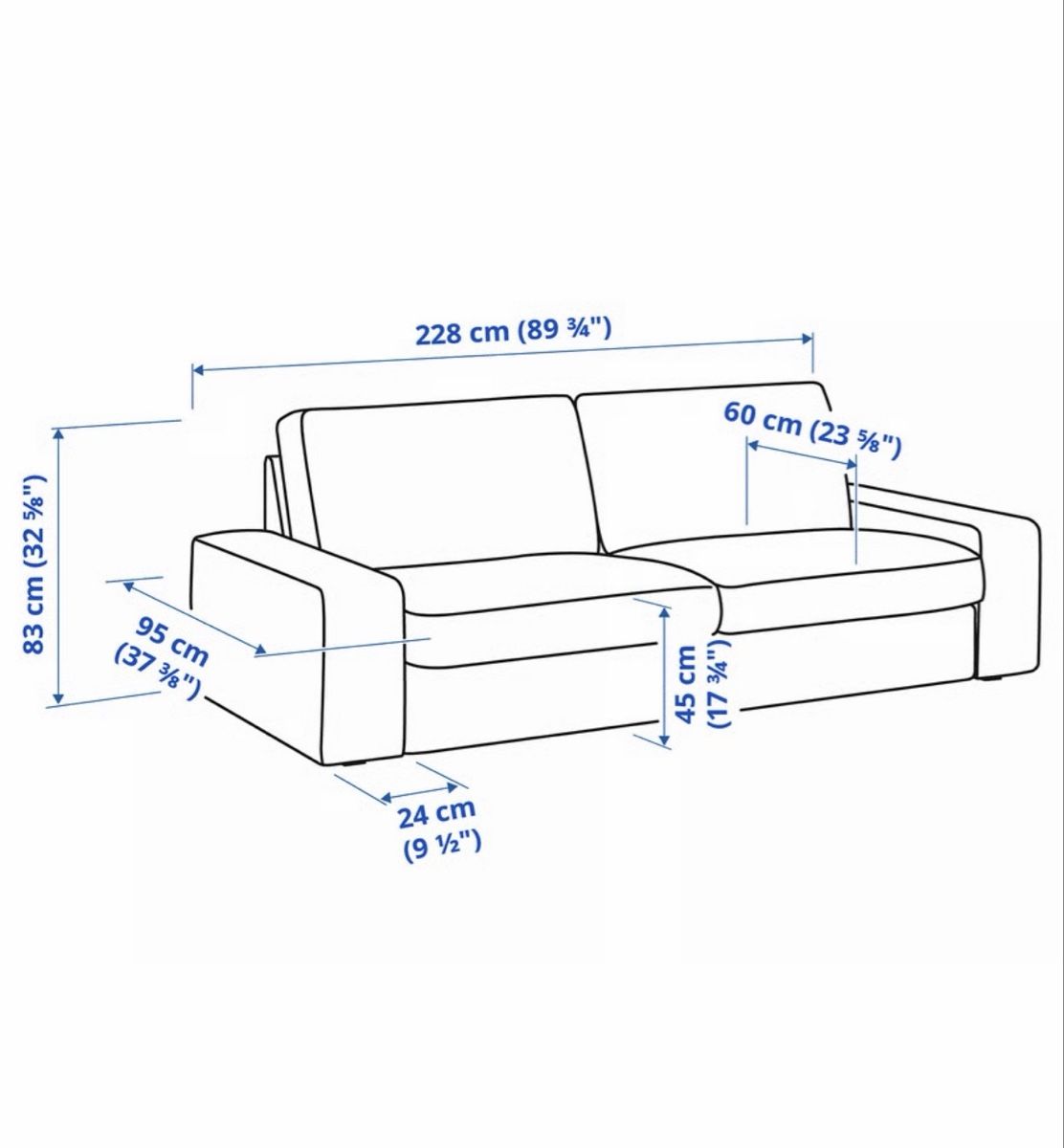 Divani: IKEA KIVIK 3-Sitzer Sofa + Hocker (Anthrazit) – Usato da Dübendorf venduto da vra_5xq6 6