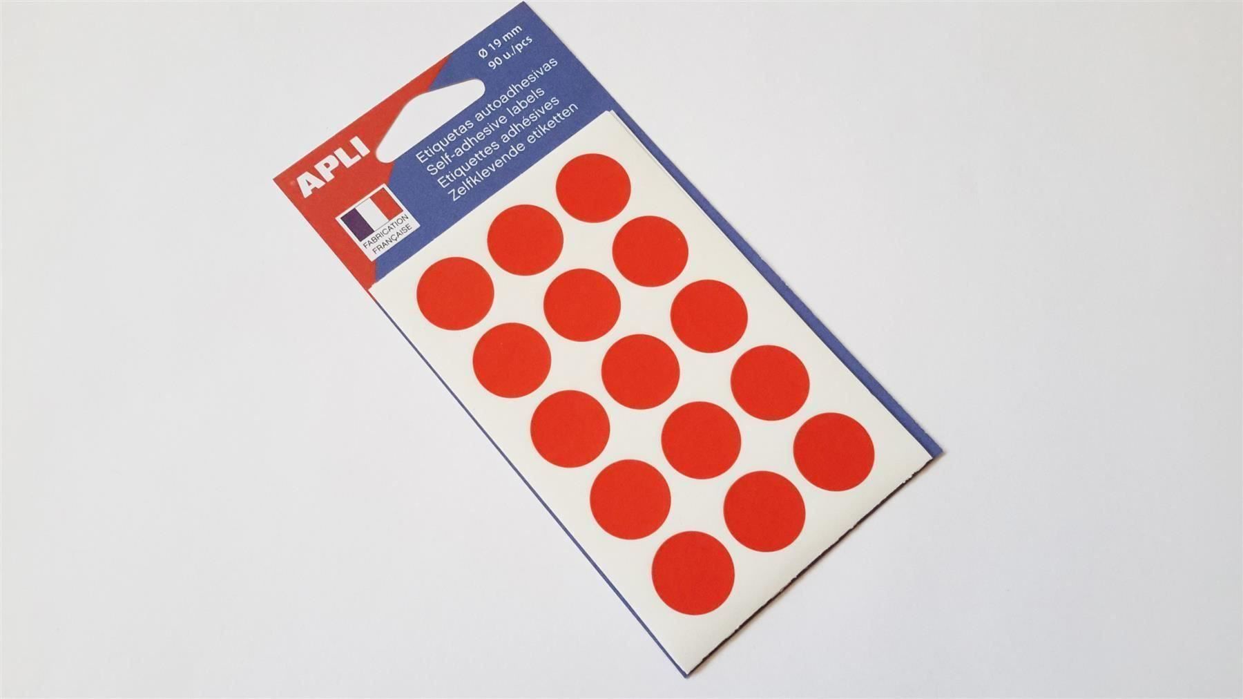 Sticker: Markierungspunkte, rot, 19mm, 90 Stück – Nuovo e nell'imballaggio originale da St. Gallen venduto da cointec 1