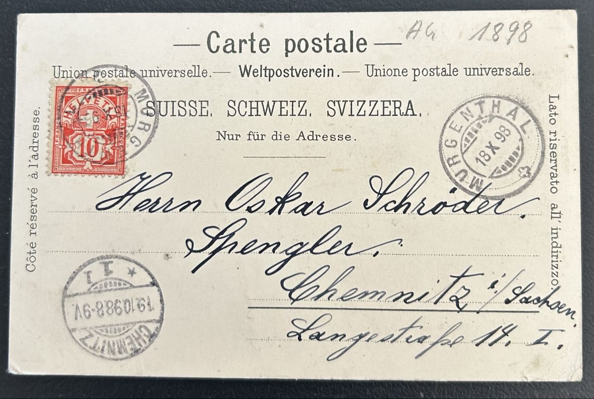 Cartoline postali: Gruss aus Murgenthal Litho  – Usato da Horw venduto da Tellbub 1