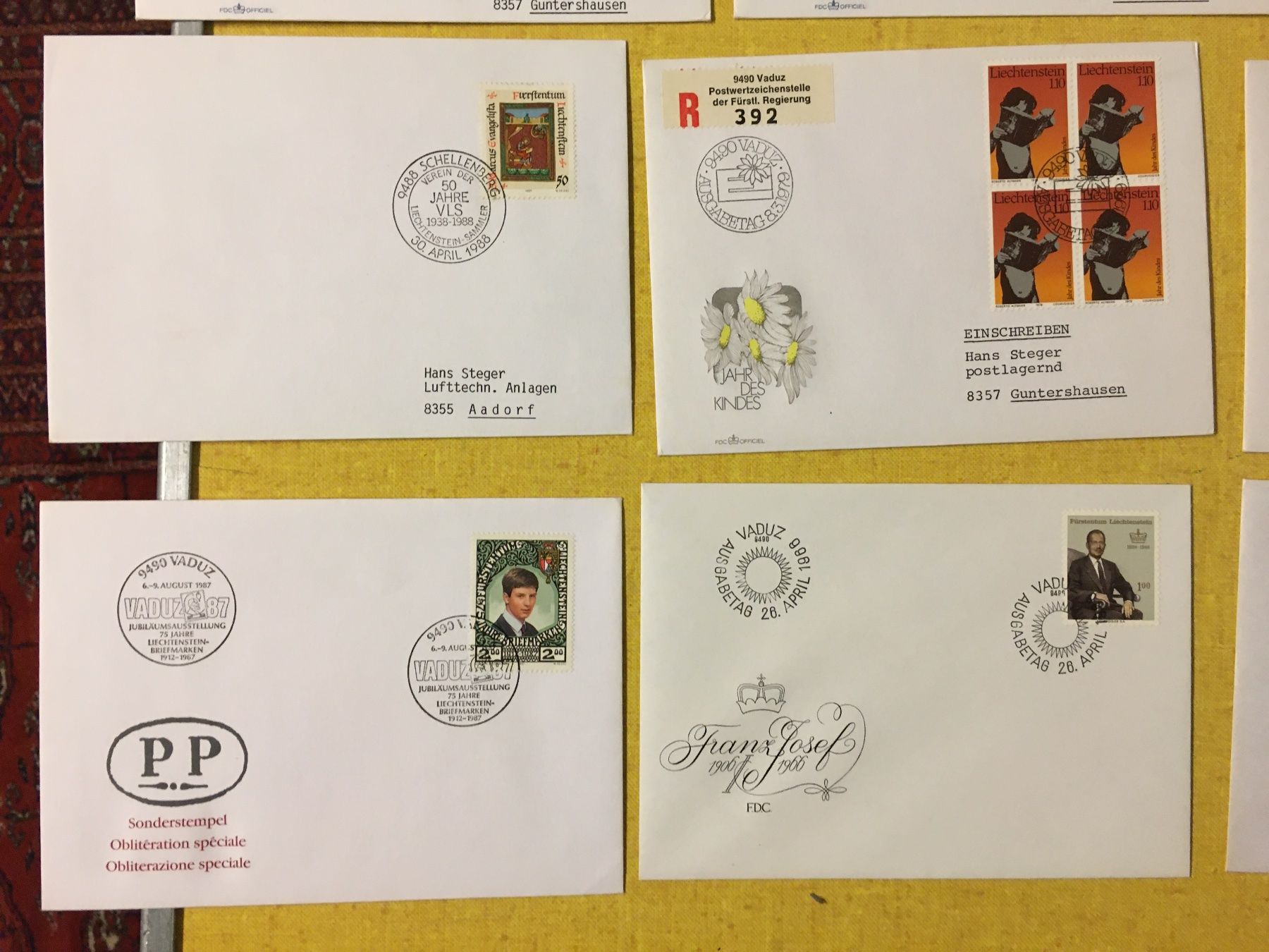 Tutti i francobolli: Lot Lichtenstein  FDC Briefe 23 Stück – Usato da Lanzenhäusern venduto da vic63 3