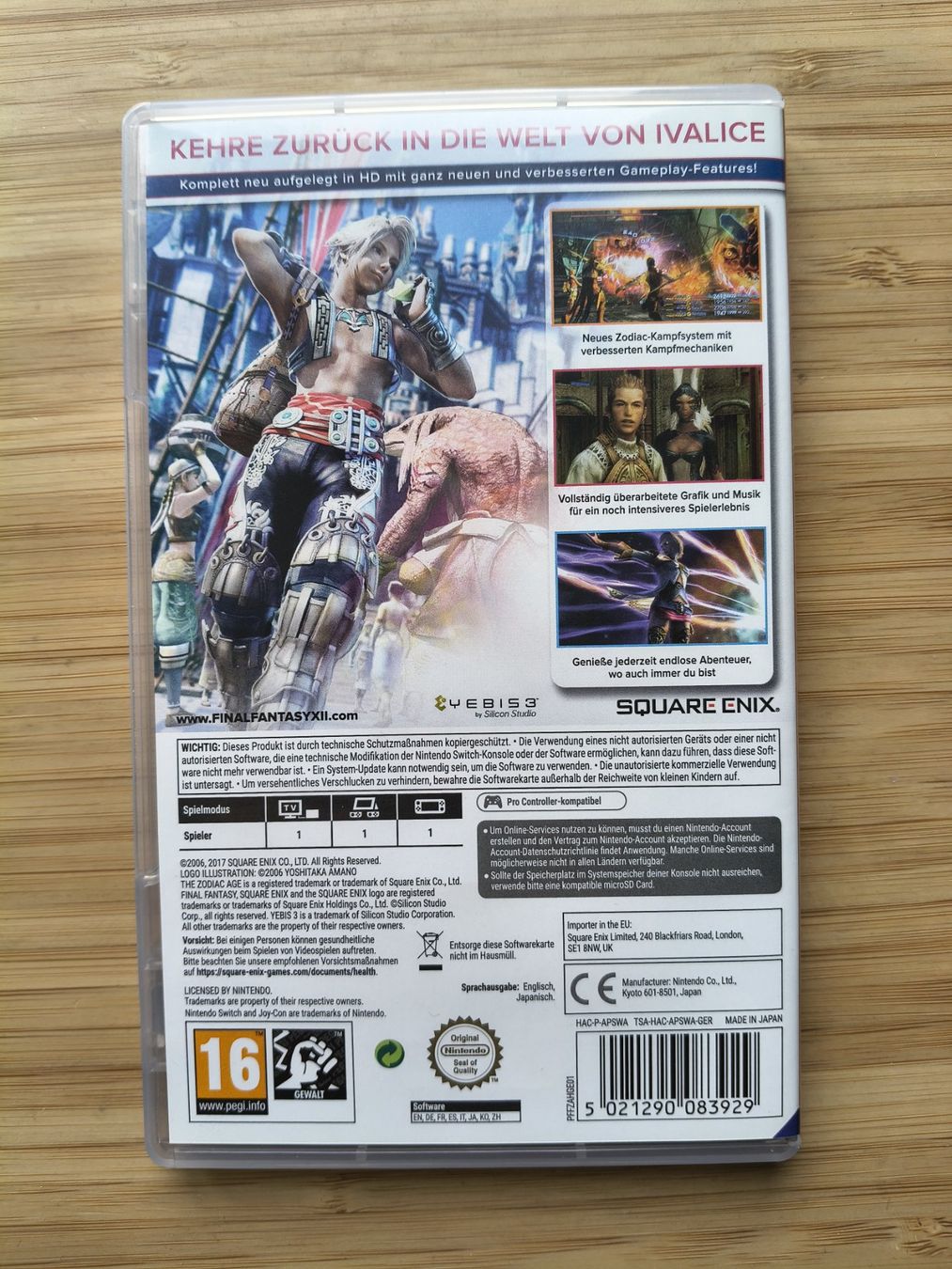 Spiele: Final Fantasy 12: The Zodiac Age (Switch) – Gebraucht aus Riedholz von ste_96cd 1